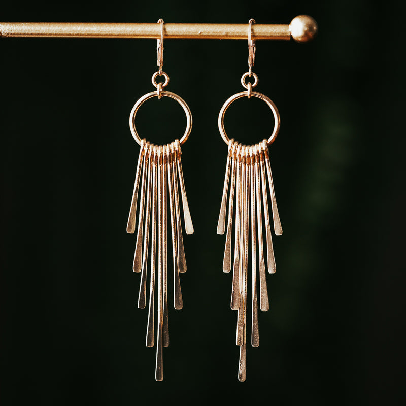 The Standout | Brass Fringe Earrings