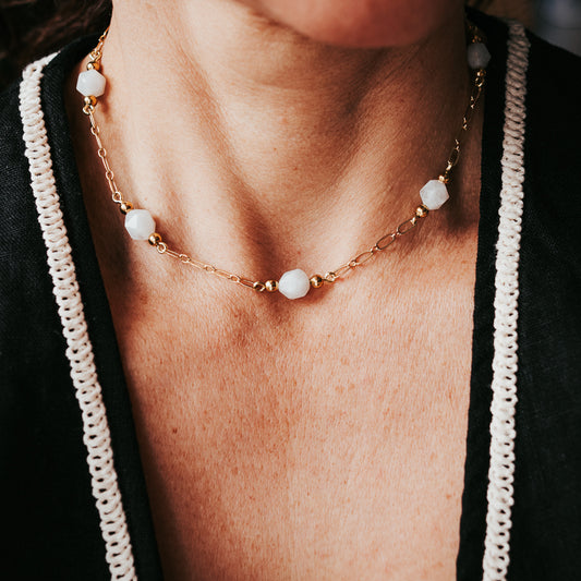 Milky Orbit | Moonstone Necklace