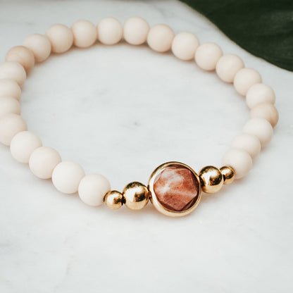 Revolve Gemstone Bracelet | Sunstone