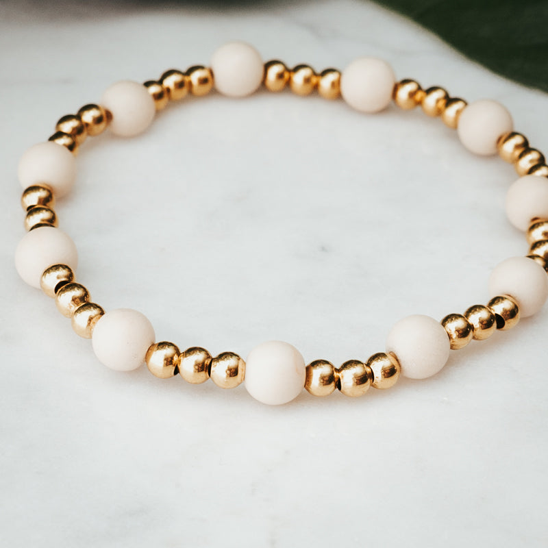 Orbit Gemstone Bracelet | Fossil & Brass