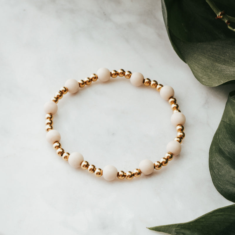 Orbit Gemstone Bracelet | Fossil & Brass