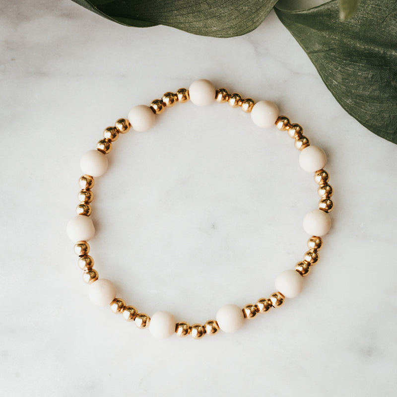 Orbit Gemstone Bracelet | Fossil & Brass