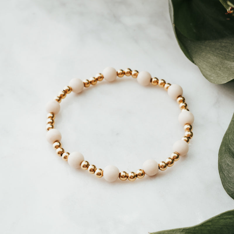 Orbit Gemstone Bracelet | Fossil & Brass