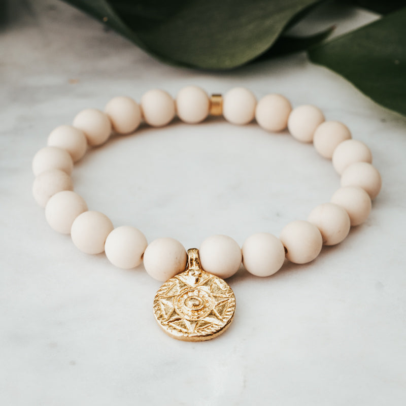 Rose Cat's Eye Bracelet Stack