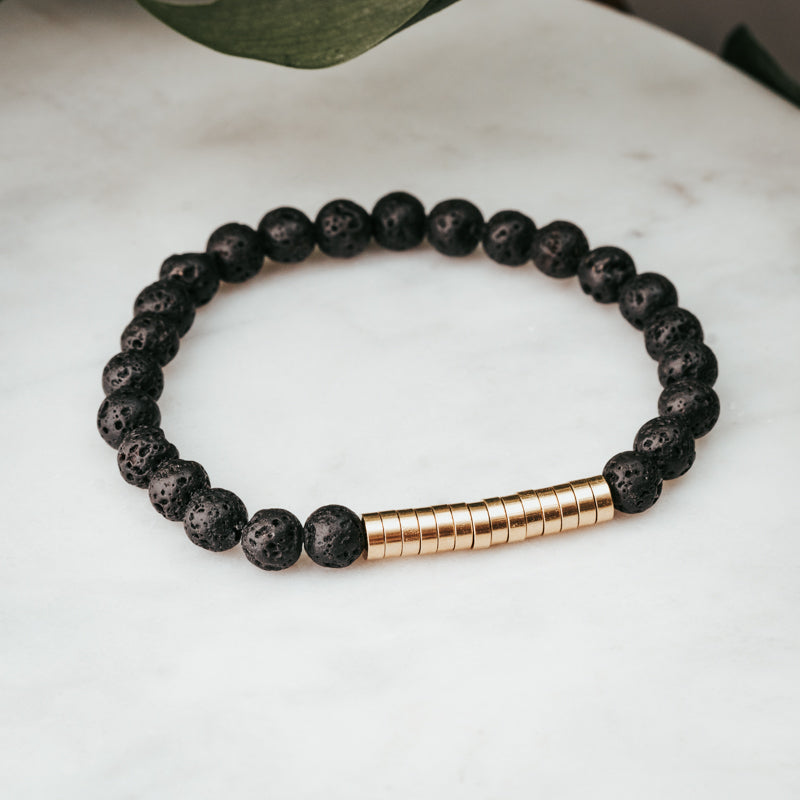 Brass Disc Gemstone Bracelet