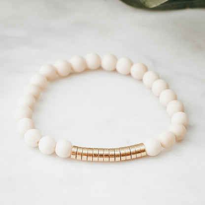 Brass Disc Gemstone Bracelet