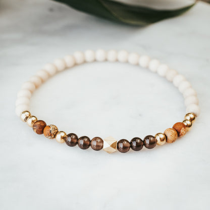Geosedic Smokey Quartz Stacker Bracelet
