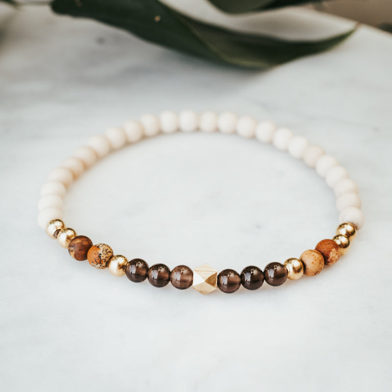 Geosedic Smokey Quartz Stacker Bracelet