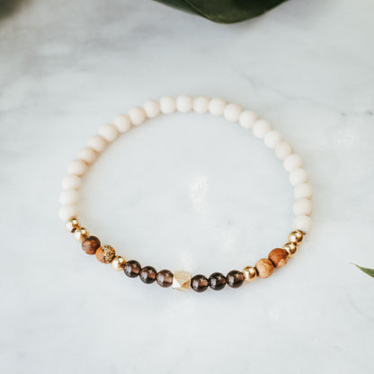 Geosedic Smokey Quartz Stacker Bracelet