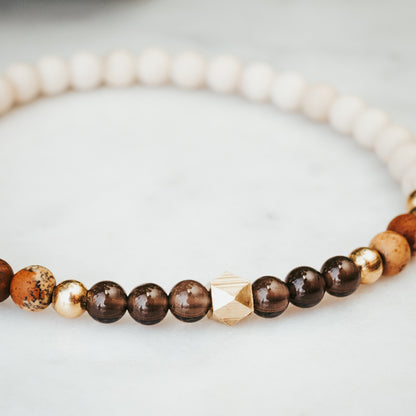 Geosedic Smokey Quartz Stacker Bracelet