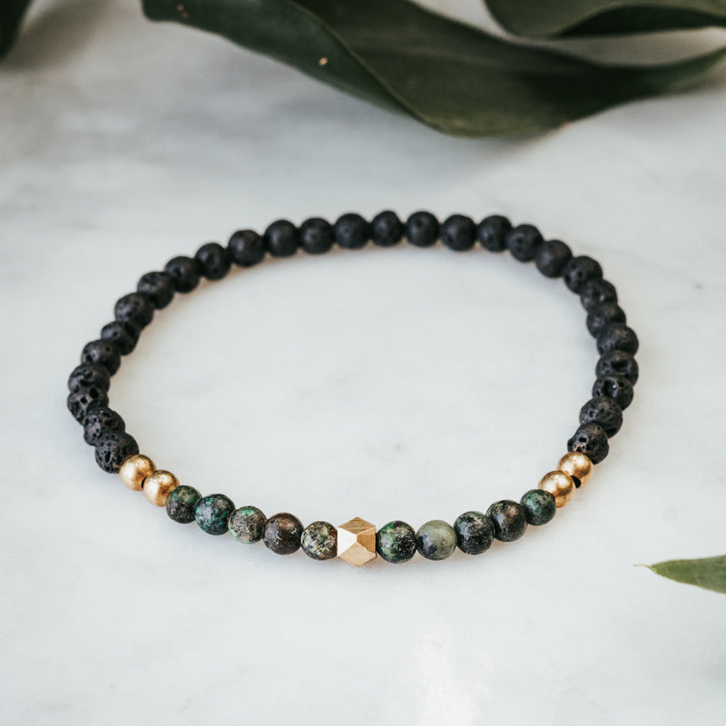 African Turquoise Bracelet Stack