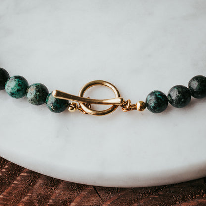 The Chunky OT | African Turquoise Jasper Gemstone Necklace