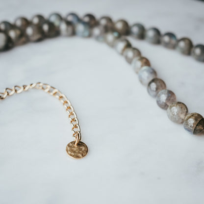 The Chunky Stacker | Labradorite Gemstone Necklace