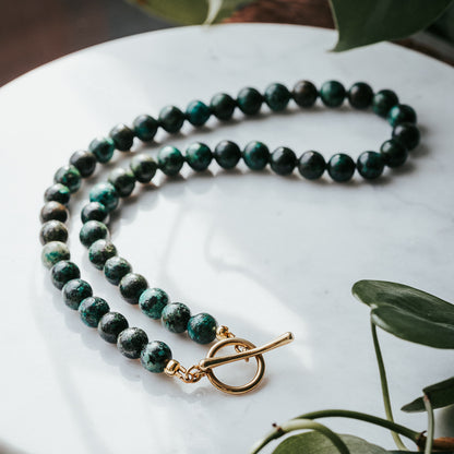 The Chunky OT | African Turquoise Jasper Gemstone Necklace