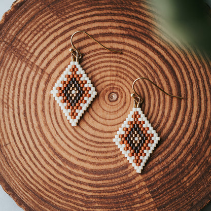 Lozenge Beaded Earrings