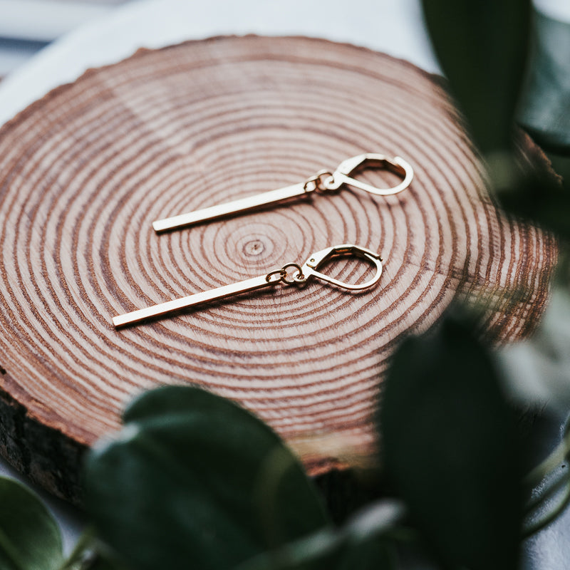 Minimalist Petite Bar Earrings