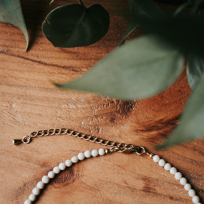 Spiral Gem | Wood Lace Gemstone Necklace