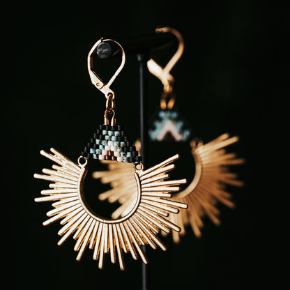 Daystar | Blue Drift Beaded Earrings