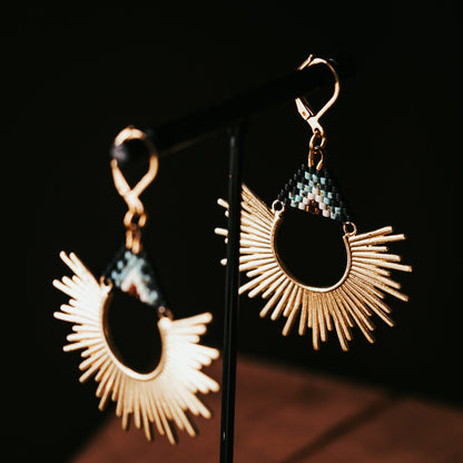 Daystar | Blue Drift Beaded Earrings