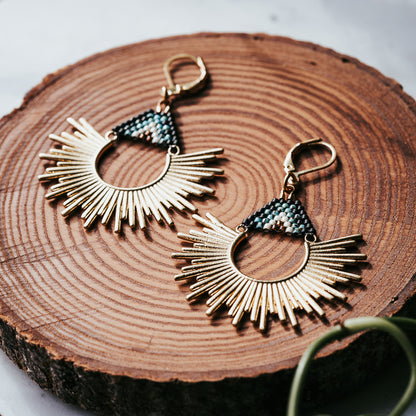 Daystar | Blue Drift Beaded Earrings