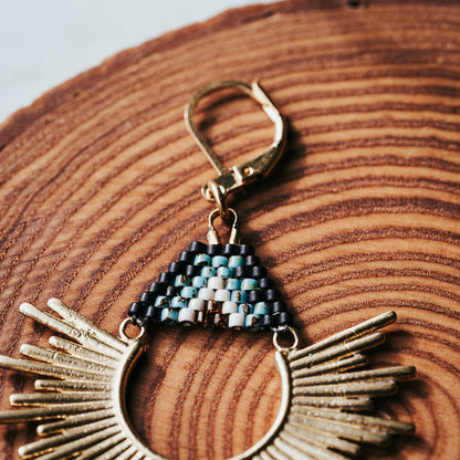 Daystar | Blue Drift Beaded Earrings