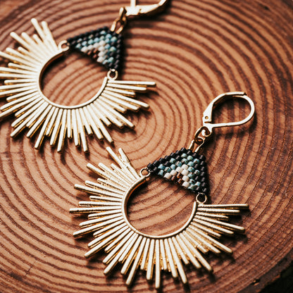 Daystar | Blue Drift Beaded Earrings