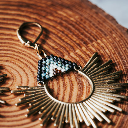 Daystar | Blue Drift Beaded Earrings