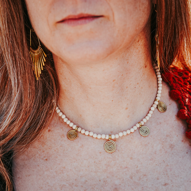 Spiral Gem | Fossil Gemstone Necklace