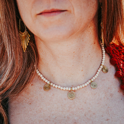 Spiral Gem | Fossil Gemstone Necklace