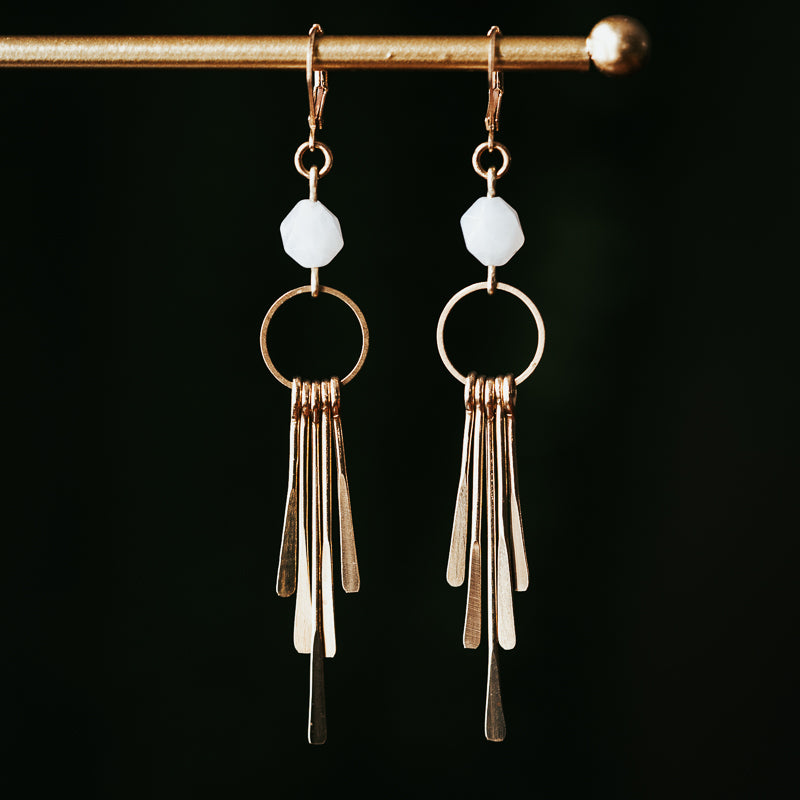 Little Fringe | Moonstone Fringe Earrings