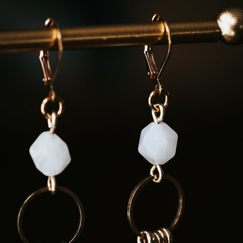 Little Fringe | Moonstone Fringe Earrings
