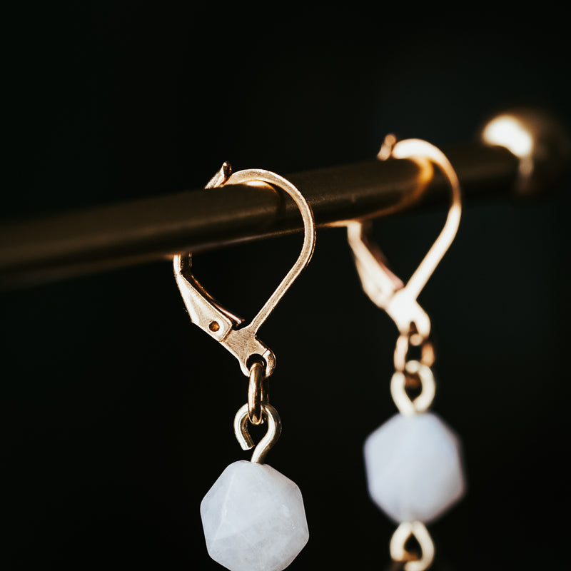 Little Fringe | Moonstone Fringe Earrings