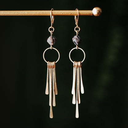 Little Fringe | Agate Fringe Earrings