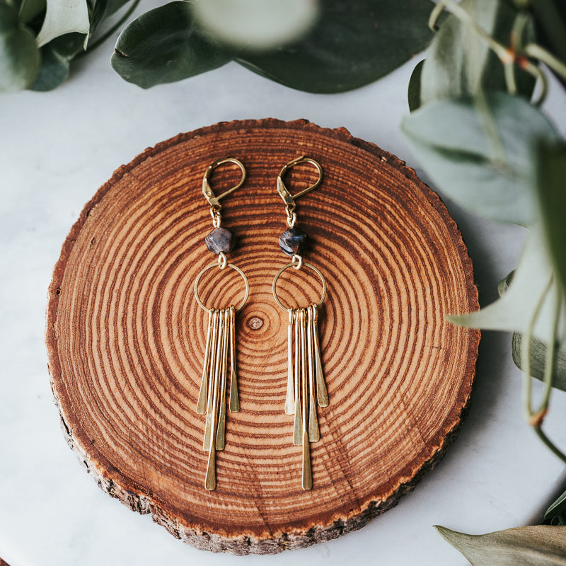 Little Fringe | Agate Fringe Earrings