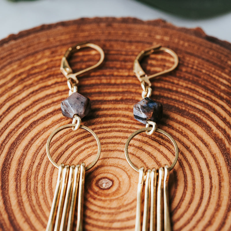Little Fringe | Agate Fringe Earrings