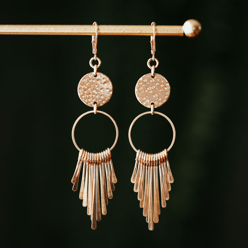 Golden Era | Brass Fringe Earrings