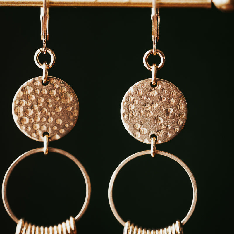 Golden Era | Brass Fringe Earrings