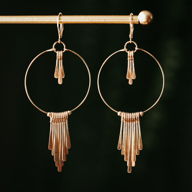 Light & Bold | Brass Fringe Earring