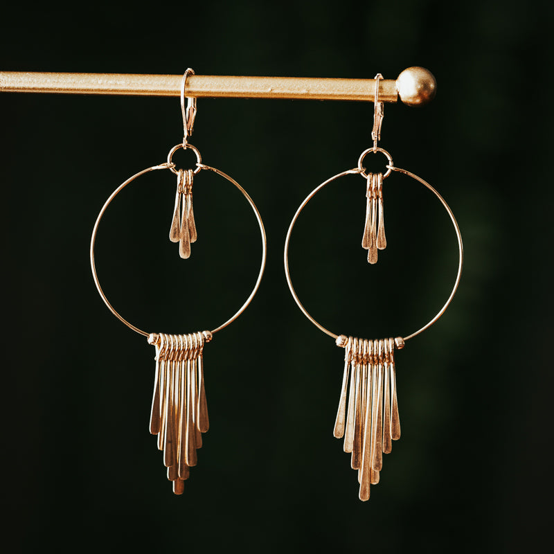 Light & Bold | Brass Fringe Earring