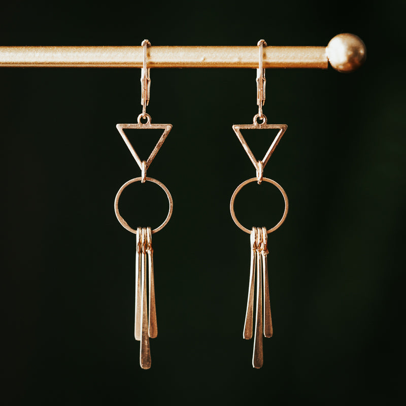 Little Cutie | Geometric Fringe Earrings