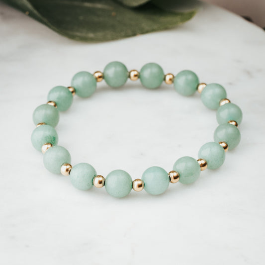 The Pretty Green Jade Gemstone Bracelet
