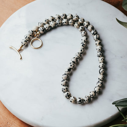 The Chunky OT | Dalmatian Jasper Gemstone Necklace