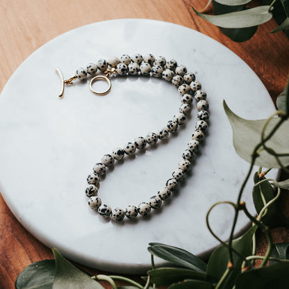 The Chunky OT | Dalmatian Jasper Gemstone Necklace