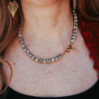The Chunky OT | Dalmatian Jasper Gemstone Necklace