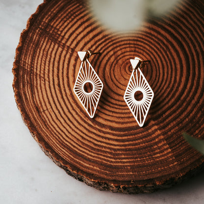 Sunmark | Brass Jacket Earrings
