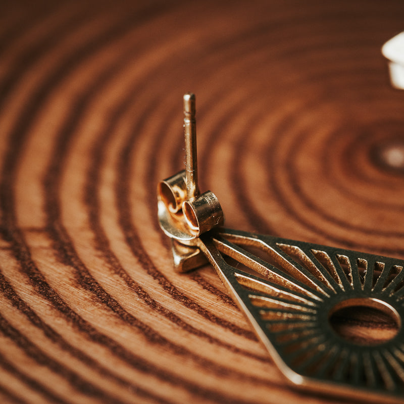 Sunmark | Brass Jacket Earrings