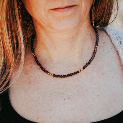 The Little Gem Stacker | Smoky Quartz Gemstone Necklace