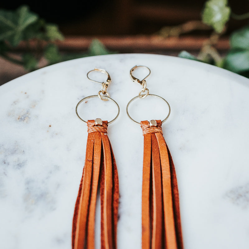 Little Hippie Leather Fringe Earrings
